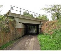 UK Photo Print A4 / 12"x8" Rail bridge over byway Bradfield This is bridge number 1055, 62 c2012