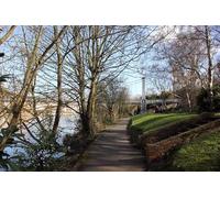 UK Photo Print A4 / 12"x8" Riverside walk, Queens Park, Chester River Dee footpath approac c2015