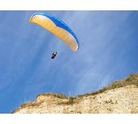 UK Photo Print A4 / 12"x8" Soaring Above Crofts, The/TA2170 A paraglider soared above us c2010