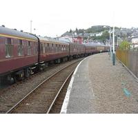 UK Photo Print A4 / 12"x8" SRPS excursion train at Oban Station Waiting for the tourists c2012