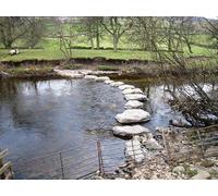 UK Photo Print A4 / 12"x8" Stepping Stones across the River Swale Healaugh/SE0199 This ph c2010