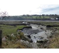 UK Photo Print A4 / 12"x8" Stream through the mud beside River Torridge Bideford Seen from c2015