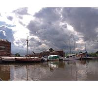 UK Photo Print A4 / 12"x8" The Docks, Gloucester Stormy sky over the docks brought heavy r c2010