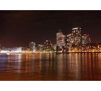 UK Photo Print A4 / 12"x8" The glow on the River Thames Poplar/TQ3780 As seen from the ri c2011