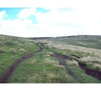 UK Photo Print A4 / 12"x8" Towards Cut Gate End Margery Hill The Cut Gate Path comes to an c2010