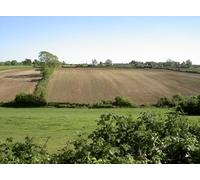 UK Photo Print A4 / 12"x8" Valley between Wall Mead and Northfield Farmed fields on the so c2010 P3