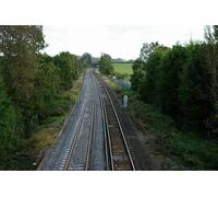 UK Photo Print A4 / 12"x8" View Towards Botley, Hampshire Boorley Green Seen from the rail c2012