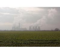 UK Photo Print A4 / 12x8 Looking across the fields towards a ghost-like Fiddler's Ferry c2011