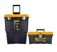 UK Planet Tool Chest Tough Master Professional 19" Mobile Storage Box Trolley with Wheels (16" Tool Storage Box)