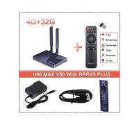 (UK Plug, 8G 64G BPR2S PLUS) H96 MAX V58 Android 12.0 WiFi6 Quad Core Rockchip RK3588 4GB 8GB 32GB 64GB 1000M LAN 2.4G 5G Dual Wifi BT5.0 Smart TV Box