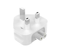 UK Plug for Macbook Charger Adapter - 3 Pin AC Power Adaptor Wall Plug Replacement with Fuse, Compatible with MacBook Pro/Air,iPhone,iPad,MagSafe Chargers,Travel Essential(White, One Size)