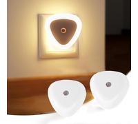 UK Plug in Night Lights, Mini Nightlight with Sensors, Auto Dusk to Dawn Sensor, Ideal LED Night Light for Bedroom, Bathroom, Hallway, Kitchen（2 Packs） (Warm Light)