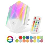 (UK Plug) Led Night Light 16 Colors Rgb Bedside Lamp With Remote Control For Bedroom Living Room