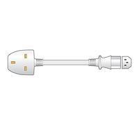 UK Plug to IEC Power Lead (White - 1.0m)