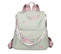 UK Popular Nylon Girls Beige Student Pen Bag in Backpack Women's School Bags Nylon Women's Shoulder Bags For Women, Green, Einheitsgröße, Travel Backpacks