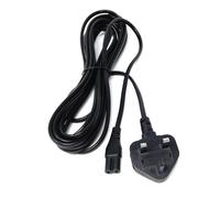 UK Power Cable 3A Fused Plug to C7 Figure-8 Lead - Compatible with PS5, PS4, Xbox, Laptops, Smart TVs, DVD Players, and Chargers (3m)
