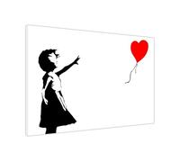 UK Print House Balloon Girl by Banksy Classic Artist Canvas Prints - Timeless Masterpieces for Living Room, Study, Office Walls Large (41 x 30 cm - 16" x 12" inch)