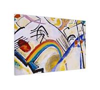 UK Print House Cossack Dancers By Wassily Kandinsky Classic Artist Canvas Prints - Timeless Masterpieces for Living Room, Study, Office Walls Large (41 x 30 cm - 16" x 12" inch)