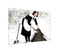 UK Print House Housemaid By Banksy Classic Artist Canvas Prints - Timeless Masterpieces for Living Room, Study, Office Walls Large (30 x 20 cm - 12" x 8" inch)