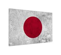 UK Print House Japanese Flag On Canvas Prints - Patriotic Wall Art for Office, Bedroom, Living Room, Man Cave Large (41 x 30 cm - 16" x 12" inch)