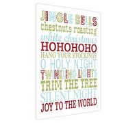 UK Print House Jingle All The Way To Joyful Christmas Seasonal Canvas Wall Art - Holiday Prints for Winter, Autumn, Spring & Festive Decor Large (30 x 20 cm - 12" x 8" inch)