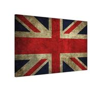 UK Print House Origini Union Jack Canvas Prints - Patriotic Wall Art for Office, Bedroom, Living Room, Man Cave Large (91 x 61 cm - 36" x 24" inch)