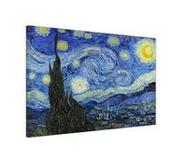 UK Print House Van Gogh Starry Night Classic Artist Canvas Prints - Timeless Masterpieces for Living Room, Study, Office Walls Large (91 x 61 cm - 36" x 24" inch)