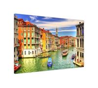 UK Print House Venetian Vibe Cityscape Canvas Wall Art - Urban Skyline Prints for Living Room, Office, Hallway Large (61 x 41 cm - 24" x 16" inch)
