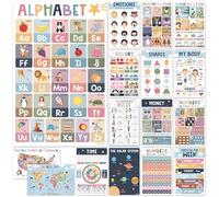 Uk Print King 18 Boho Educational Posters For Toddlers, Classroom, Homeschool (11"x17")