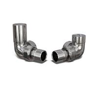Uk Radiators 1/2Bsp 15mm Corner Chrome Modern Manual Radiator Valve Pair Round