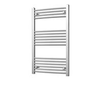 Uk Radiators 1037Btu H1000mm X W600mm Chrome Curved Ladder Heated Towel Rail Zennor