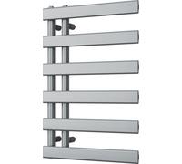 Uk Radiators 1092Btu H748mm X W500mm Silver Flat Tube Designer Heated Towel Rail Agar