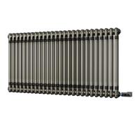 UK Radiators 1200W H600mm x W1164mm Raw Metal Electric 2 Column Horizontal Traditional Cast-Iron Style Radiator Alpha