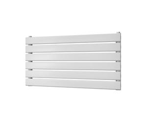 UK Radiators 1300BTU H408mm x W800mm White Flat Tube Horizontal Designer Radiator Typhoon Axis