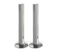 UK Radiators 130mm x 18mm Brass Pipe Sleeves - 2 Pack Radiator Pipe Covers | 130mm x 18mm Brass Pipe Sleeves - Polished Chrome Finish - Perfect Addition to Any Interior Design (2 Pack)