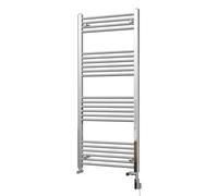 Uk Radiators 1484Btu H1400mm X W600mm Chrome Straight Ladder Thermostatic Wifi Dual Fuel Heated Towel Rail Zennor