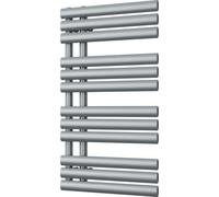 Uk Radiators 1508Btu H884mm X W500mm Silver Elliptical Tube Designer Heated Towel Rail Percival