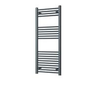 Uk Radiators 1641Btu H1200mm X W500mm Anthracite Straight Ladder Heated Towel Rail Zennor