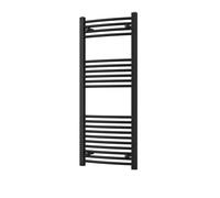 Uk Radiators 1641Btu H1200mm X W500mm Black Curved Ladder Heated Towel Rail Zennor