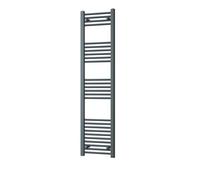 Uk Radiators 1723Btu H1600mm X W400mm Anthracite Straight Ladder Heated Towel Rail Zennor