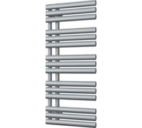 Uk Radiators 1849Btu H1120mm X W500mm Silver Elliptical Tube Designer Heated Towel Rail Percival