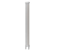 UK Radiators 1880BTU H1800mm x W196mm White 2 Column Vertical Traditional Cast-Iron Style Radiator Alpha - with Feet
