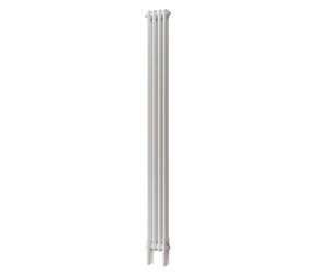 UK Radiators 1880BTU H1800mm x W196mm White 2 Column Vertical Traditional Cast-Iron Style Radiator Alpha - with Feet