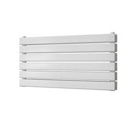 UK Radiators 1928BTU H408mm x W800mm White Flat Tube Horizontal Designer Radiator Typhoon Axis