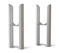 UK Radiators 2 Column Radiator Feet - Steel Freestanding Radiator Feet | White Finish - 2 Column Traditional Design - Sturdy Steel Support for Radiators, Enhance Stability and Style