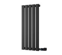 UK Radiators 200W H800mm x W340mm Black Electric Flat Tube Horizontal Designer Radiator Typhoon