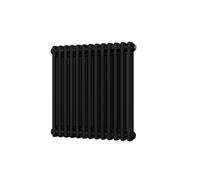 Uk Radiators 2030Btu H600mm X W592mm Black 2 Column Horizontal Traditional Cast-Iron Style Radiator Alpha - With Feet