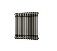 UK Radiators 2030BTU H600mm x W592mm Raw Metal 2 Column Horizontal Traditional Cast-Iron Style Radiator Alpha - with Feet