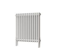 UK Radiators 2030BTU H600mm x W592mm White 2 Column Horizontal Traditional Cast-Iron Style Radiator Alpha - with Feet