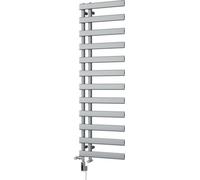Uk Radiators 2187Btu H1564mm X W500mm Silver Flat Tube Thermostatic Wifi Designer Dual Fuel Heated Towel Rail Agar